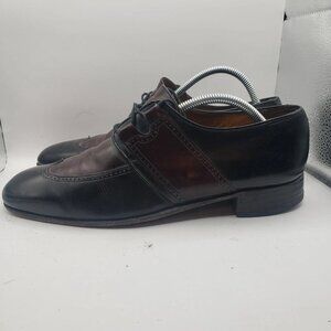Dacks Mens Dress Shoe Wing‎ Tip Black/Brown Leather Size 11 Made In Canada
